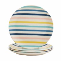 Smart Planet Striped Bamboo Fiber Salad Plates Perspective: Main