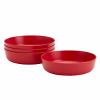 Tabletops Unlimited Smart Planet Recycled Plastic Dinner Bowls - Red Perspective: Main