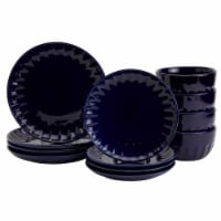 Mason Craft & More 12 Piece Stoneware Café Dinnerware Set - Navy Perspective: Main