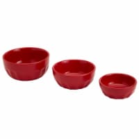 Tabletops Unlimited Mason Craft and More Stoneware Cafe Tidbit Bowl Set - Red Perspective: Main