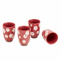 Tabletops Unlimited Red Blossom Teacup Set Perspective: Main