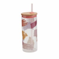 Tabletops Unlimited Gallery Glass Tumbler - Paint Strokes Perspective: Main