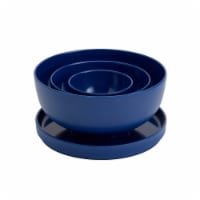 Tabletops Gallery Melamine Bowl and Plate Set – Blue Perspective: Main