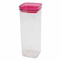 Tabletops Gallery Large Square Plastic Container - Raspberry Perspective: Main