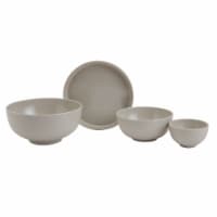 Tabletops Unlimited Gallery 4pc Melamine Bowl and Plate Set – Ash Perspective: Main