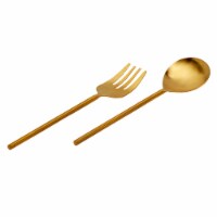 Tabletops Gallery 2 Piece Gold Metal Salad Server Set Perspective: Main