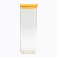 Tabletops Gallery Large Square Plastic Container – Amber Perspective: Main