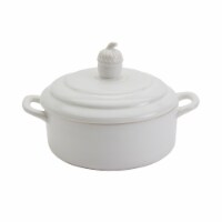 Tabletops Gallery Acorn Covered Baker – White Perspective: Main