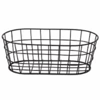Tabletops Unlimited Gallery Oval Metal Basket - Black Perspective: Main