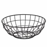 Tabletops Gallery Round Metal Basket - Black Perspective: Main