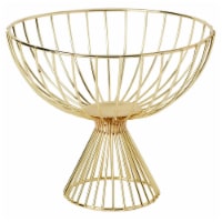 Tabletops Gallery Metal Footed Basket - Gold Perspective: Main