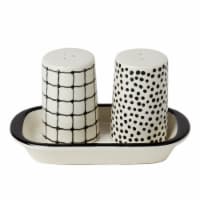 Tabletops Gallery Salt and Pepper Set- Dots/Grid Perspective: Main