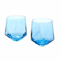 Tabletops Gallery Facet DOF Glass Set – Blue Perspective: Main