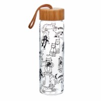 Tabletops Gallery 23 Oz Glass Water Bottle - Cats Perspective: Main