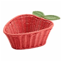 Tabletops Gallery Fruity Strawberry Plastic Woven Basket Perspective: Main