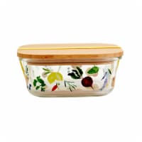 Tabletops Gallery Glass Food Storage with Wood Lid Perspective: Main