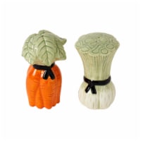 Tabletops Gallery Green Onion and Carrot Salt and Pepper Shakers Perspective: Main