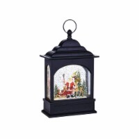 Raz 12 Santa and Christmas Tree Lighted Water Table Top Decoration