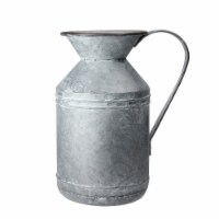 Raz 13 Rustic Galvanized Decorative Metal Pitcher Vase