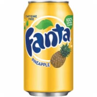 Fanta® Pineapple Caffine Free Soda Single Can Perspective: Main