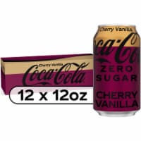 Coca-Cola® Cherry Vanilla Zero Sugar Soda Cans Perspective: Main
