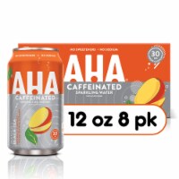 AHA® Mango and Black Tea Flavored Sparkling Water Cans