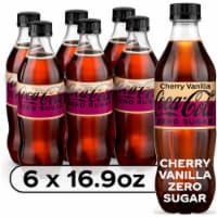 Coca-Cola® Zero Sugar Cherry Vanilla Soda Bottles Perspective: Main