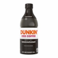 Dunkin'® Unsweetened Iced Coffee Bottle Perspective: Main