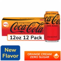 Coca-Cola® Zero Sugar Orange Cream Soda Cans Perspective: Main