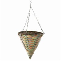 Gardener's Select GSARA3609 Woven Plastic Rattan Hanging Basket, 12in Diameter
