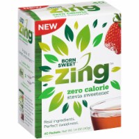 Zing Zero Calorie Stevia Sweetener Packets Perspective: Main