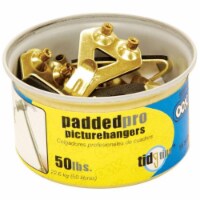 OOK Brass-Plated Padded Picture Hanger 50 lb. 10 pk - Total Qty: 1; Each Pack Qty: 10; Total