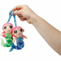 US Toy SB658 Mermaid Clip Plush Back Pack Clips - Pack of 12