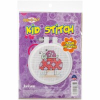Janlynn/Kid Stitch Mini Counted Cross Stitch Kit 3  Round-Snail & Mushroom (11 Count)