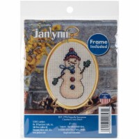 Janlynn Mini Counted Cross Stitch Kit 3 X4 -Friendly Snowman (14 Count)