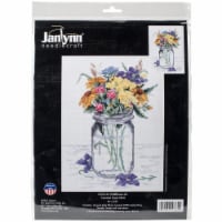 Janlynn Counted Cross Stitch Kit 8 X10 -Wildflower Jar (14 Count)