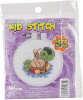 Janlynn/Kid Stitch Mini Counted Cross Stitch Kit 3  Round-Floating Turtle (11 Count)