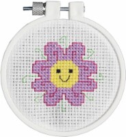 Janlynn/Kid Stitch Mini Counted Cross Stitch Kit 3  Round-Flower Power (11 Count)