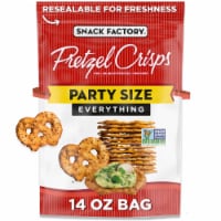 Snack Factory Everything Pretzel Crisps 14 OZ Party Size Bag Perspective: Main