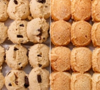 Preformed Frozen Cookie Dough - Two 40oz Boxes Chocolate Chunk & Snickerdoodle