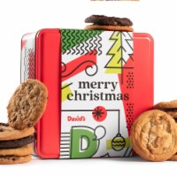 David's Cookies 2LB Merry Christmas Assorted Cookies Tin