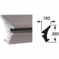 Prime-Line .160 x .390 x 200 Ft. Glass Retainer Glazing Spline P7774