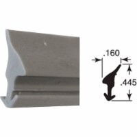 Prime-Line .160 x .445 x 200 Ft. Gray Vinyl Glass Retainer Spline P7786