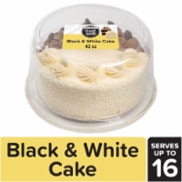 Our Specialty Treat Shop™ Black & White Round Double Layer Cake