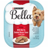 Bella® Pate with Beef and Smoked Bacon in Savory Juices Small Breed Wet Dog Food Perspective: Main