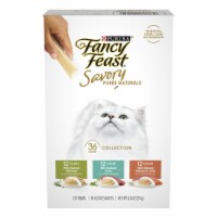 Fancy Feast Savory Puree Pouches, Variety Pack, 0.35 Ounce (Pack of 36)