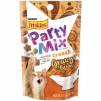 Friskies® Party Mix Gravy-licious Crunch Chicken & Gravy Flavors Cat Treats Perspective: Main