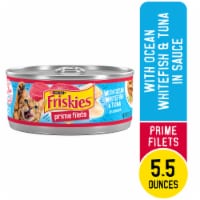 Purina Friskies Prime Filets Wet Cat Food in Sauce Ocean Whitefish & Tuna Perspective: Main