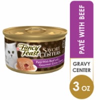 Purina Fancy Feast Savory Centers Wet Cat Food Pate with Beef & a Gravy Center Perspective: Main