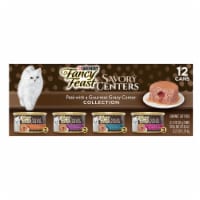 Purina Fancy Feast Savory Centers Wet Cat Food Pate with a Gravy Center Variety Pack Perspective: Main